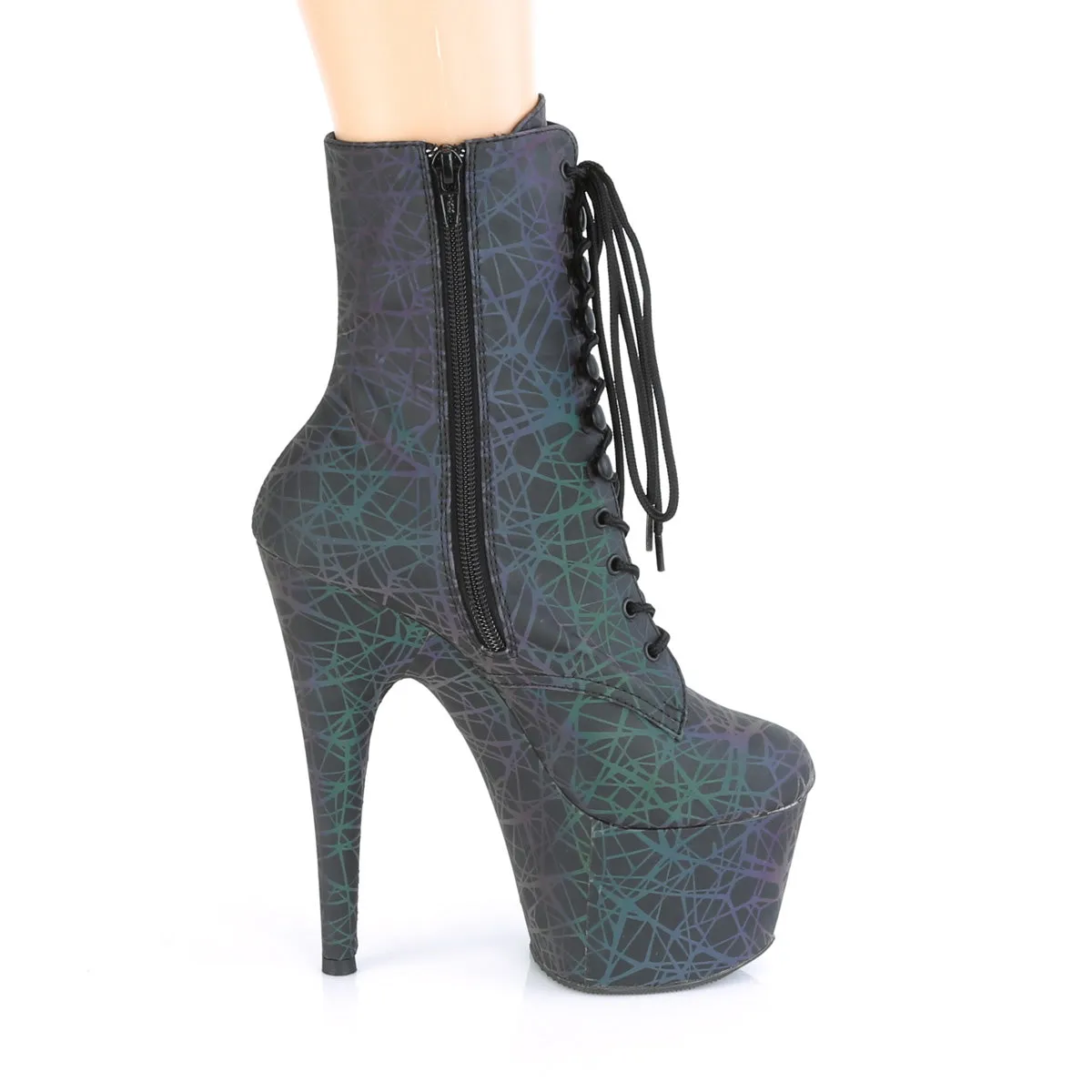 ADORE-1020REFL Pleaser Green-Purple Sexy Platform Shoes (Pole Dancing Heels)