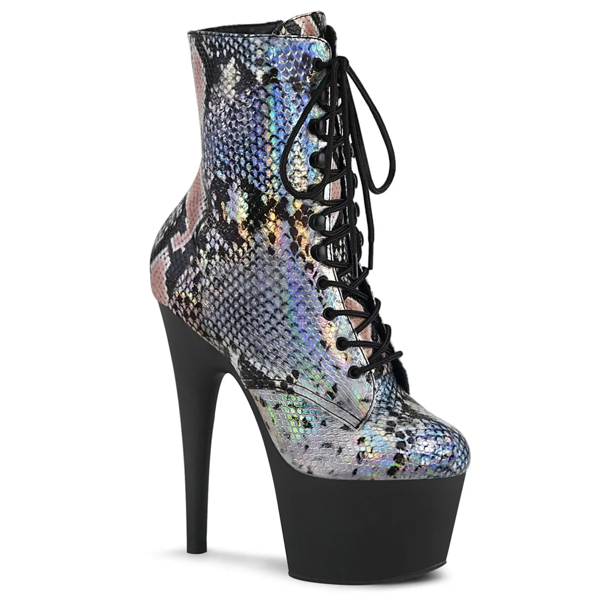 ADORE-1020SP Pleaser Silver Hologram Sexy Platform Shoes (Pole Dancing Heels)