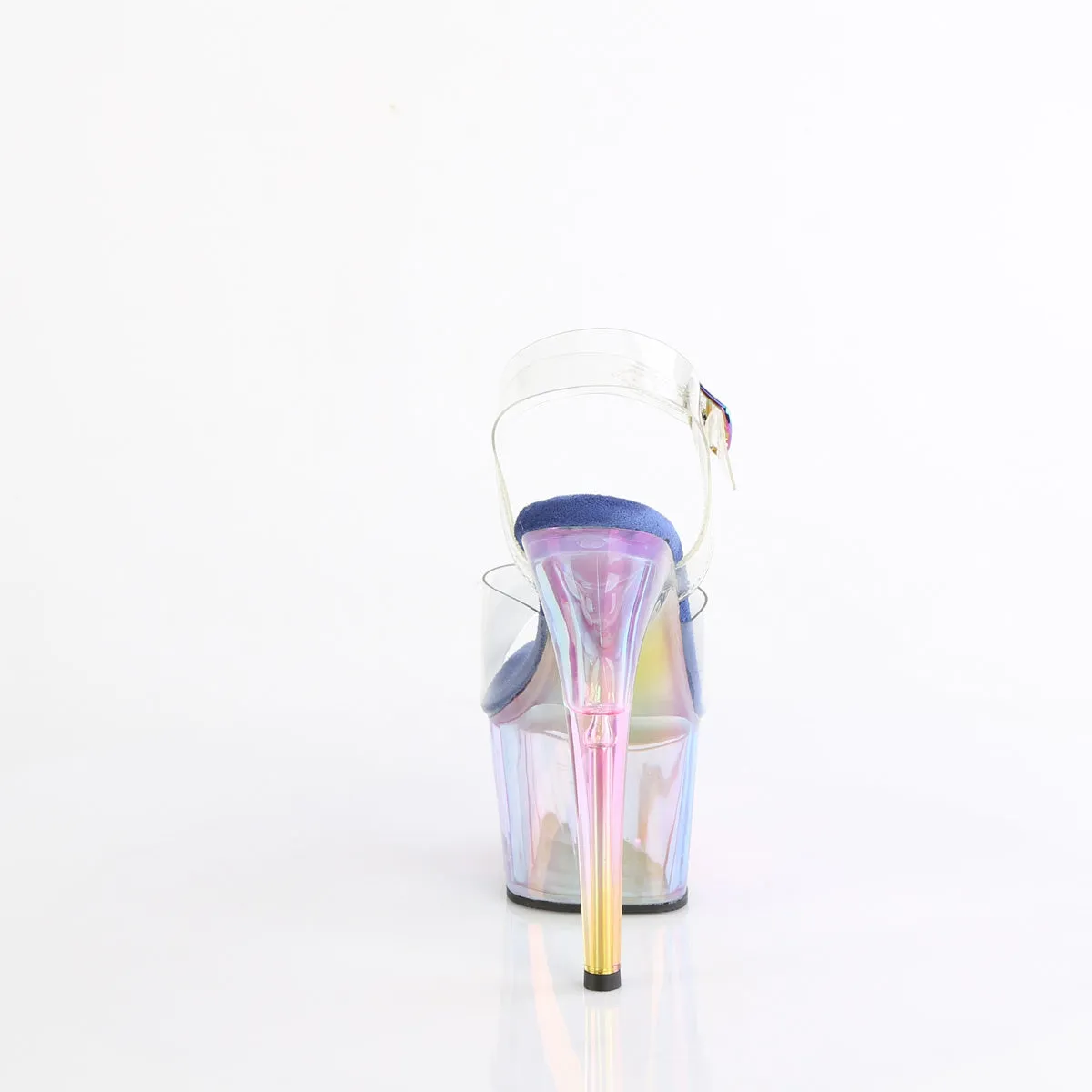 ADORE-708HT Pleaser Clear/Blue Sexy Platform Shoes (Pole Dancing Heels)