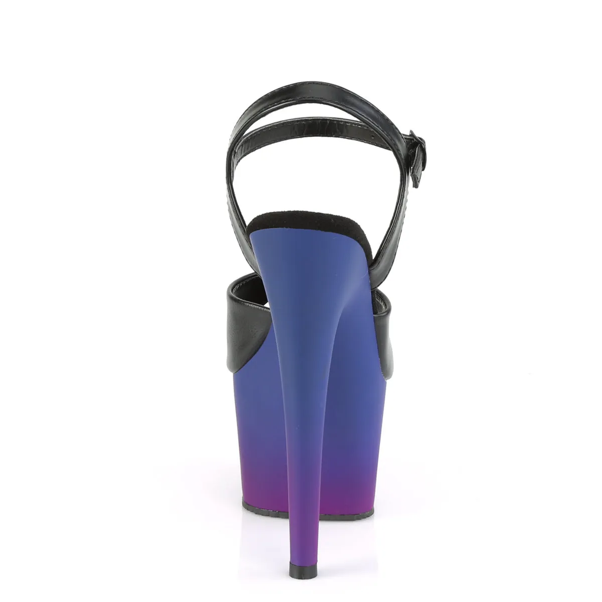 ADORE-709BP Pleaser Black Faux Leather Sexy Platform Shoes (Pole Dancing Heels)