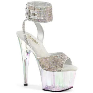 ADORE-791HTRS Pleaser Silver Sexy Platform Shoes (Pole Dancing Heels)