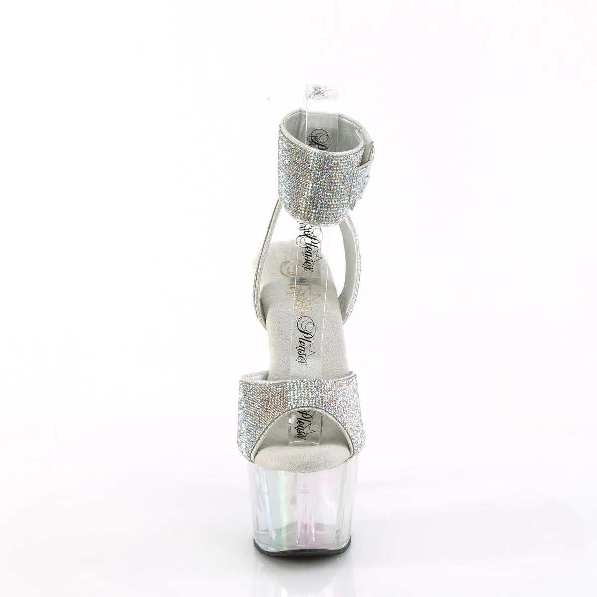 ADORE-791HTRS Pleaser Silver Sexy Platform Shoes (Pole Dancing Heels)