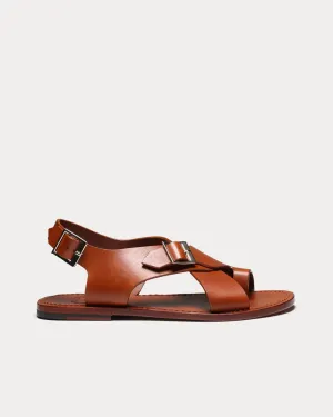 April Leather Tan Sandals