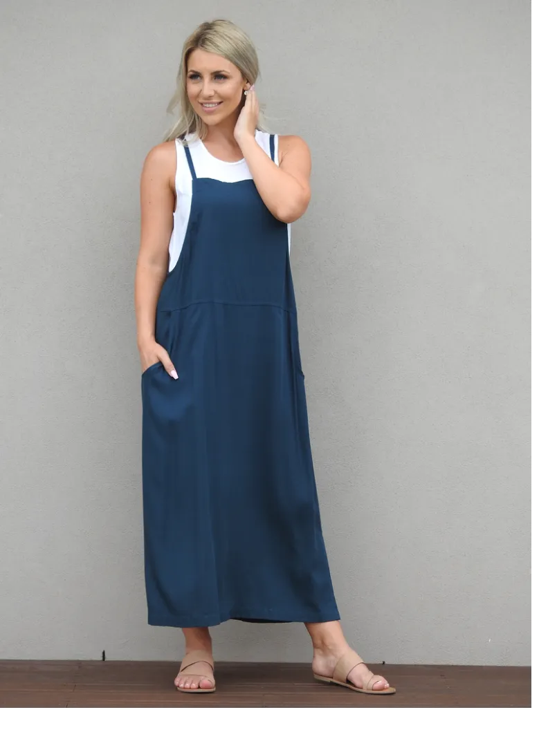 Apron Dress-Teal