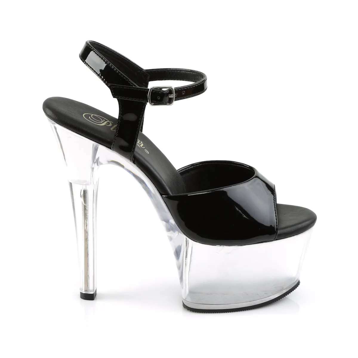 ASPIRE-609 Pleaser Black Patent Sexy Platform Shoes (Pole Dancing Heels)