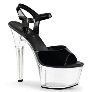 ASPIRE-609 Pleaser Black Patent Sexy Platform Shoes (Pole Dancing Heels)