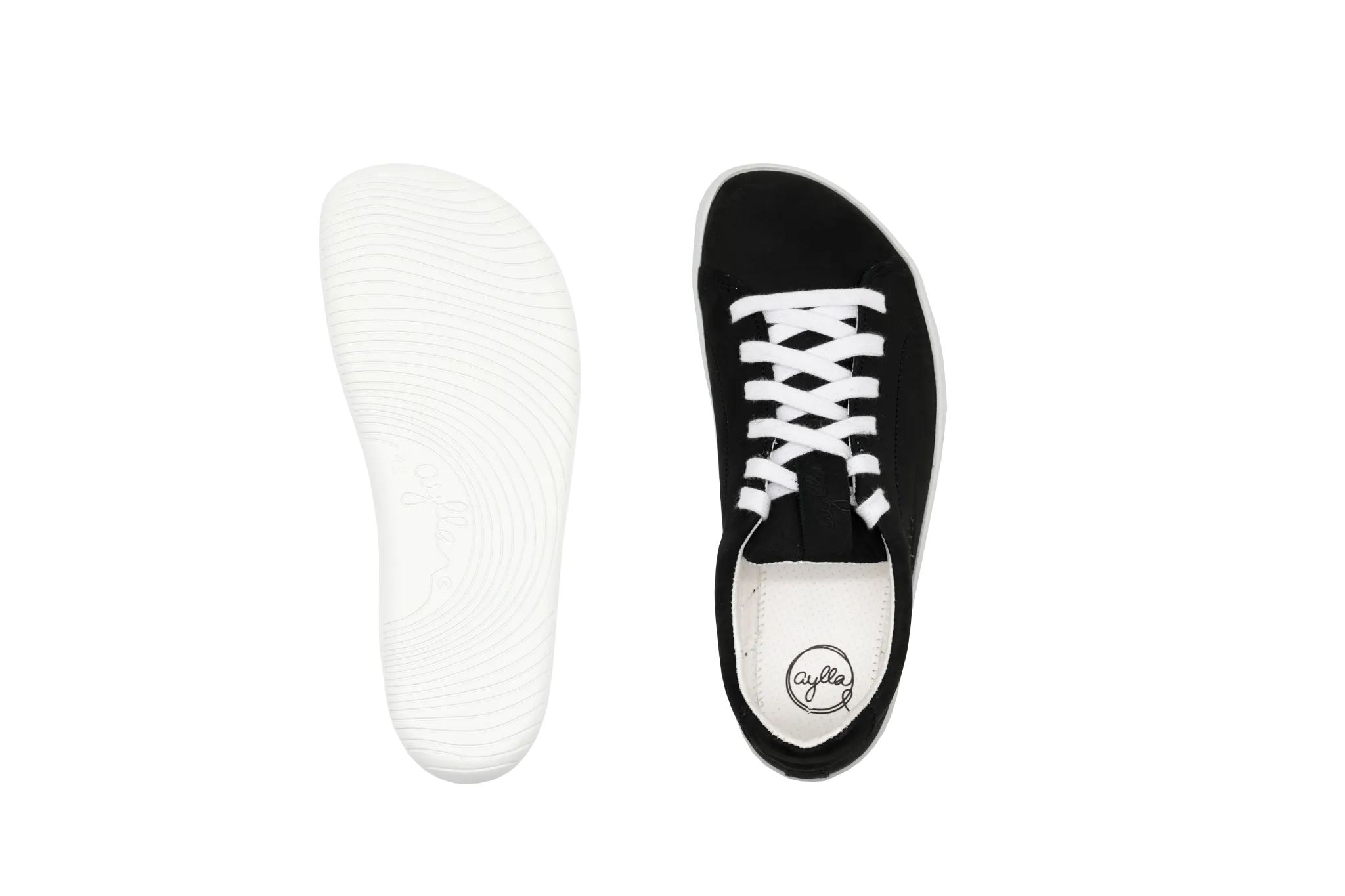 AYLLA BAREFOOT SNEAKER KECK VEGAN WOMENS - BLACK/WHITE 🌱