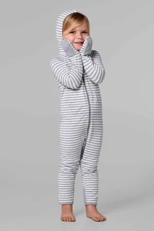 Baby LumaLeo 360 Coverage Bodysuit | Grey/White