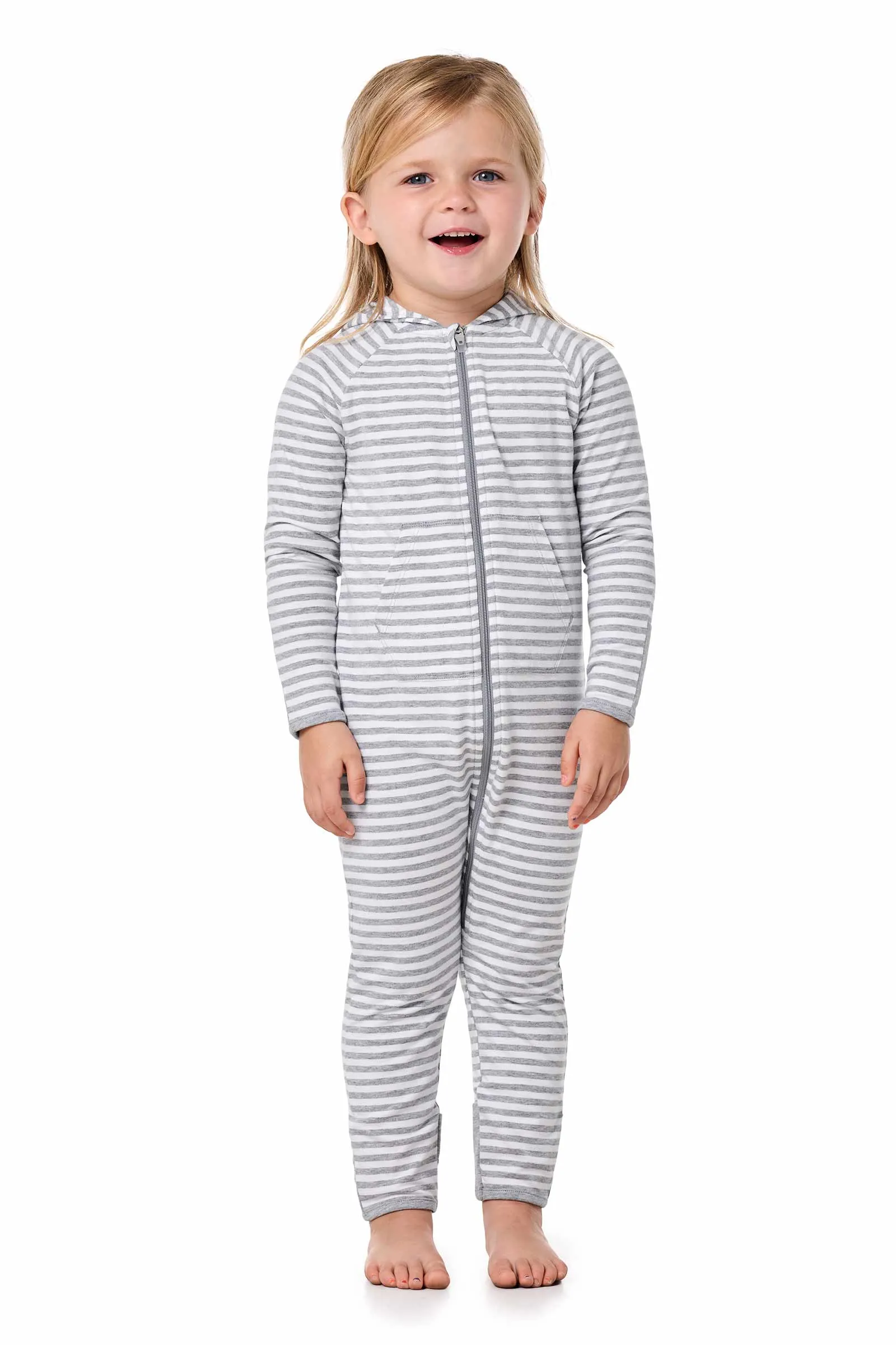 Baby LumaLeo 360 Coverage Bodysuit | Grey/White