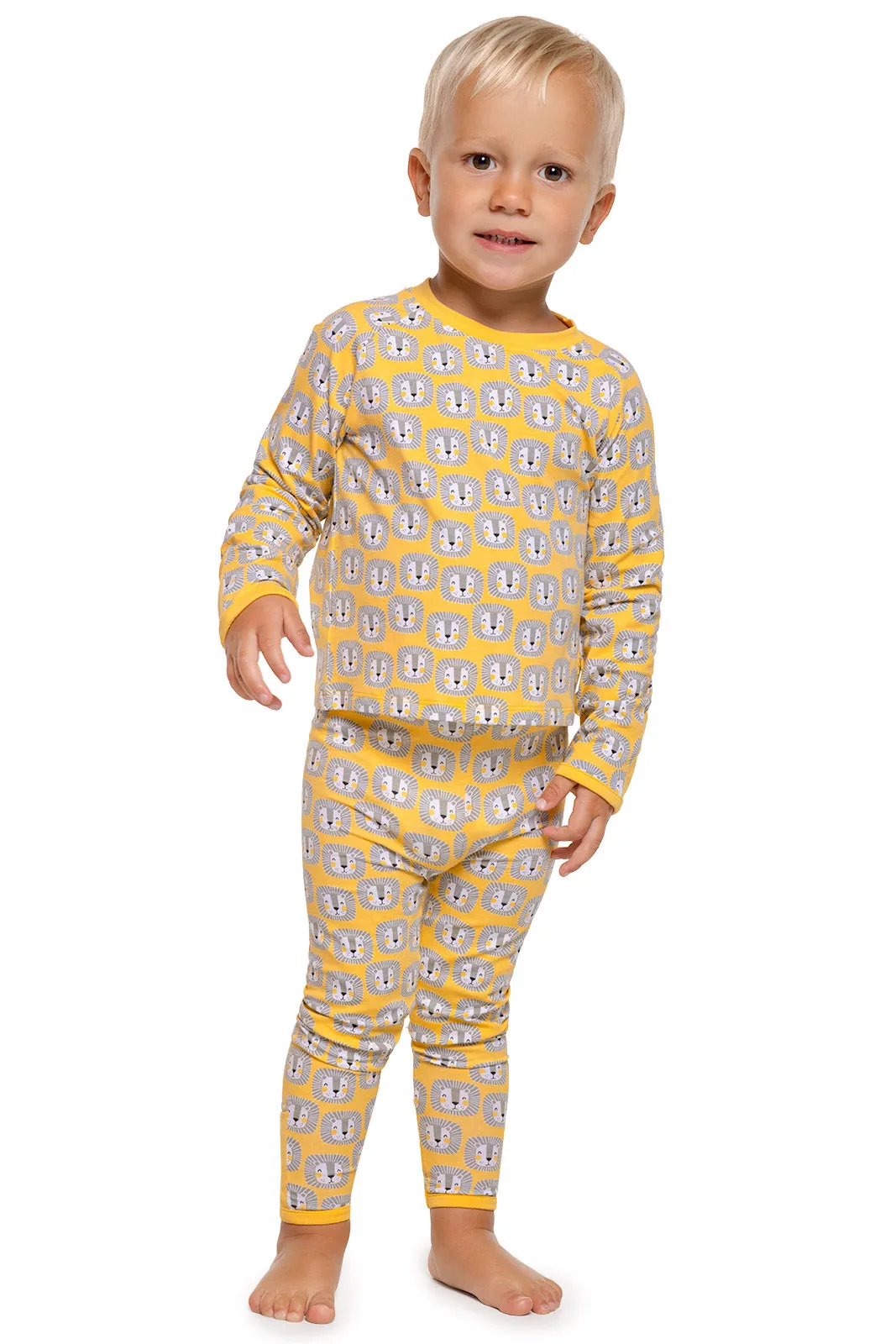 Baby LumaLeo Long Sleeve T-Shirt | Yellow Lion Heads