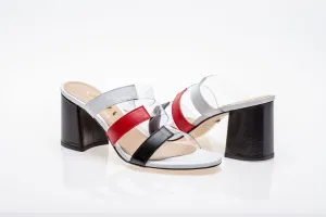 Bali Sandals Black Red and White