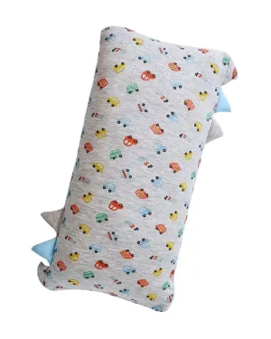 Beep Beep Car Bamboo Pillow - Grey W/ Color & Stripe Tag (available as an add-on only)