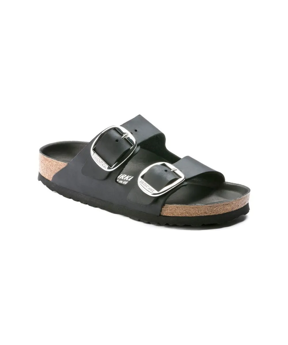 BIRKENSTOCK ARIZONA FLATS BIG BUCKLE IN BLACK