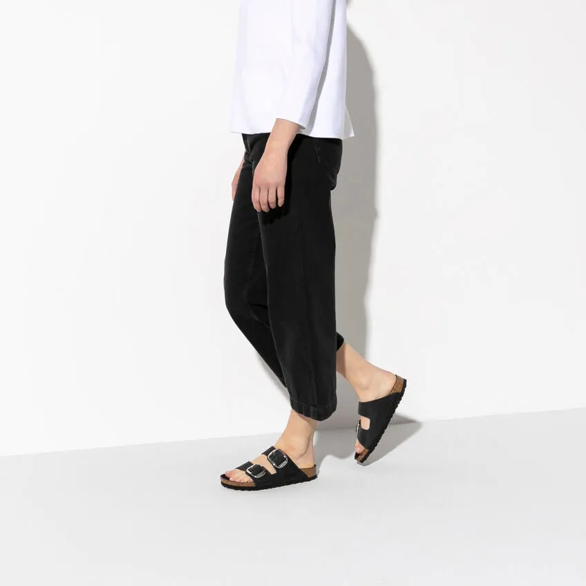 BIRKENSTOCK ARIZONA FLATS BIG BUCKLE IN BLACK