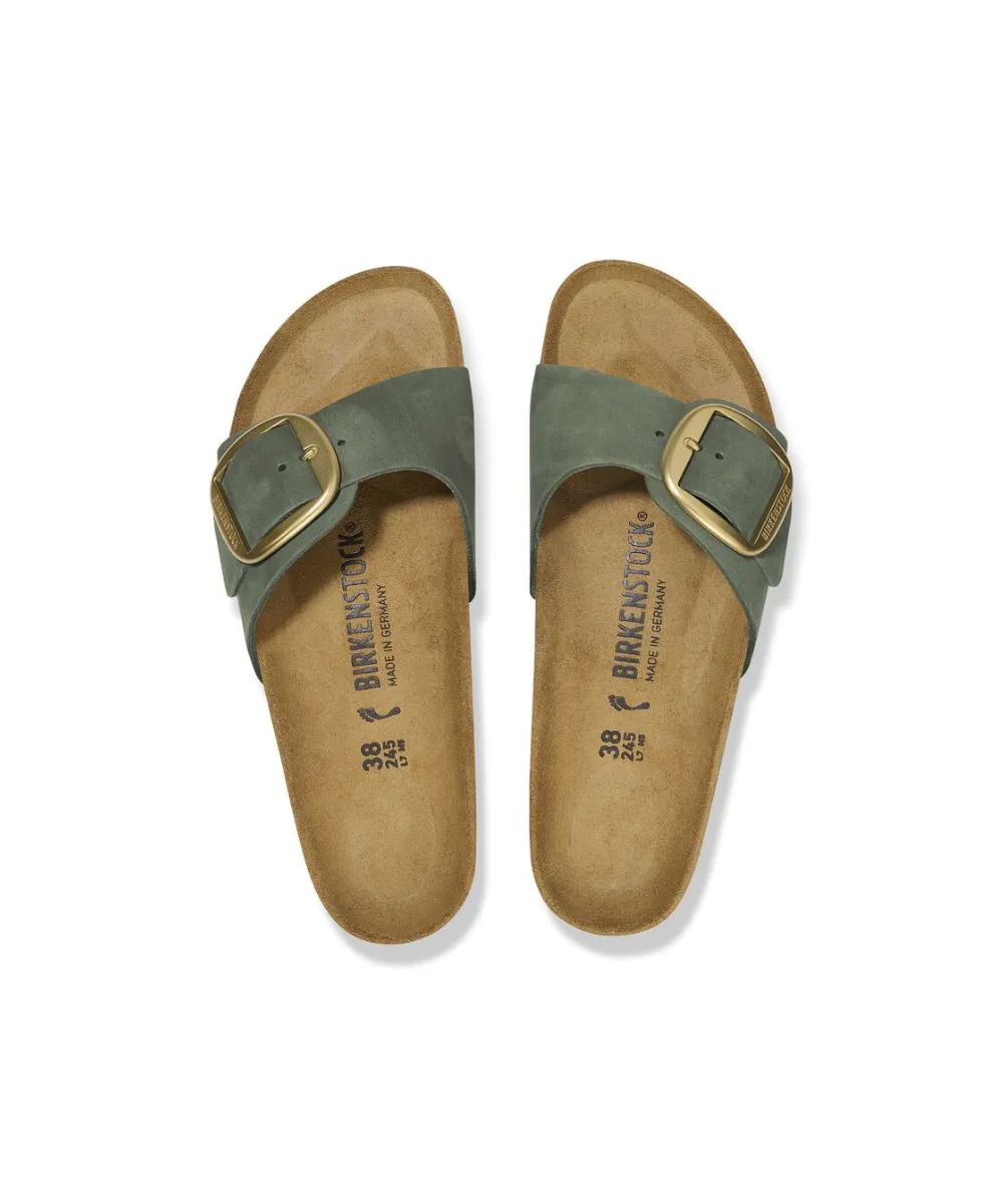 BIRKENSTOCK MADRID BIG BUCKLE NUBUCK LEATHER IN THYME