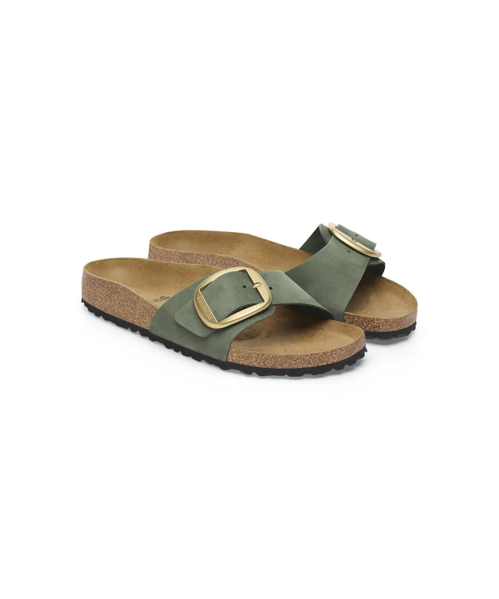 BIRKENSTOCK MADRID BIG BUCKLE NUBUCK LEATHER IN THYME