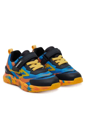 Blue multicolor velcro sneaker