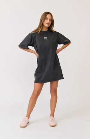 Carmen Shirt Dress - Washed Black