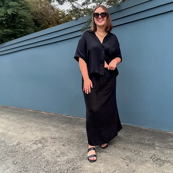 Celina Black | Leather Sandal
