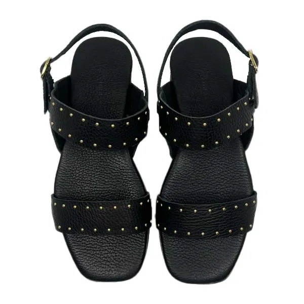 Celina Black | Leather Sandal