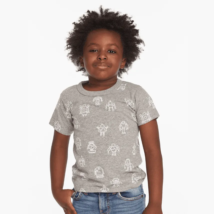Chaser Robot Walk Tee - Streaky Grey