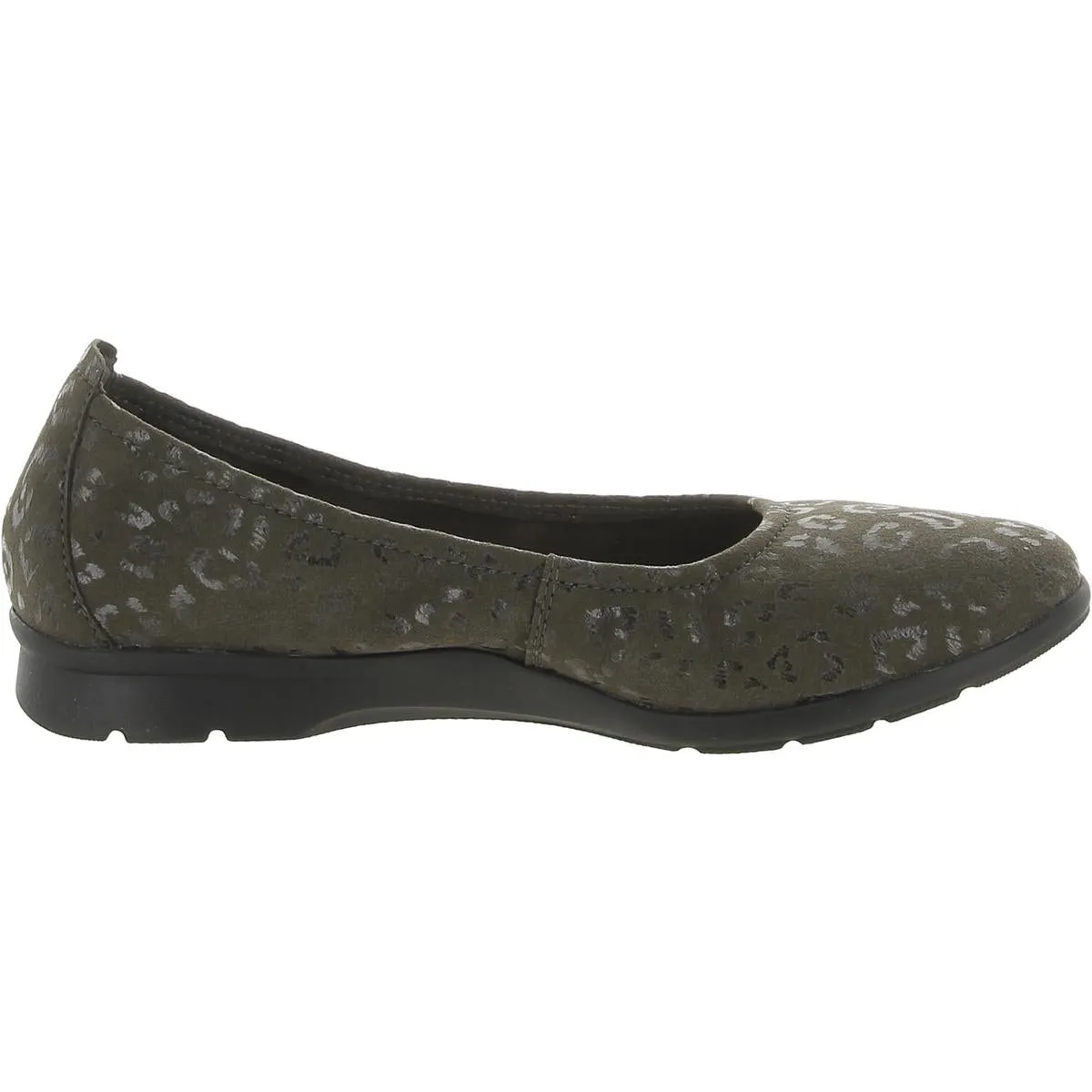 Clarks Womens Jenette Ease Faux Suede Slip On Loafers