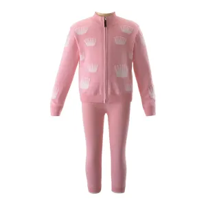 Crown Intarsia Knit Set