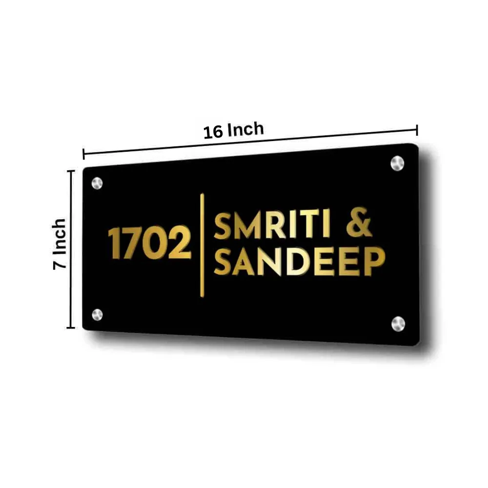Custom Metal Name Plates for Office Home Flats Outdoor