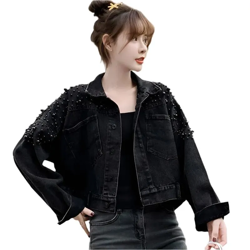 Denim Coat Women's Spring and Autumn Korean Version Loose Student Short Jacket