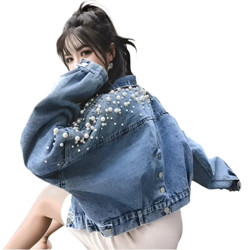 Denim Coat Women's Spring and Autumn Korean Version Loose Student Short Jacket