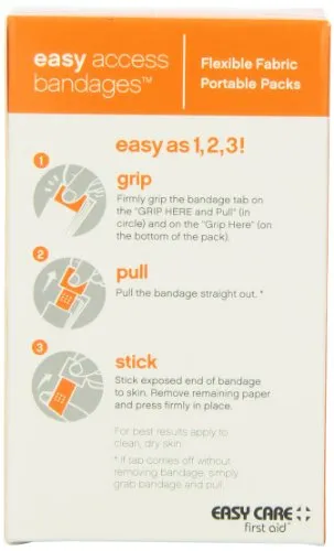 Easy Care Easy Access Bandage Fabric Assorted, Large, Medium and Junior, 30 Count