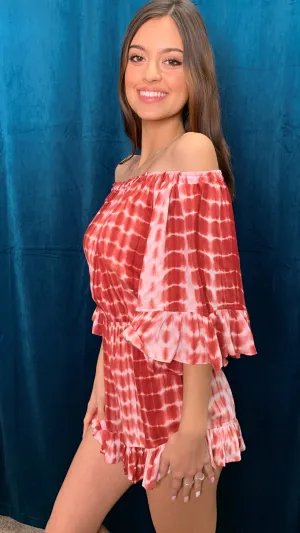 ee:some Terra Cotta Bell Sleeve Romper