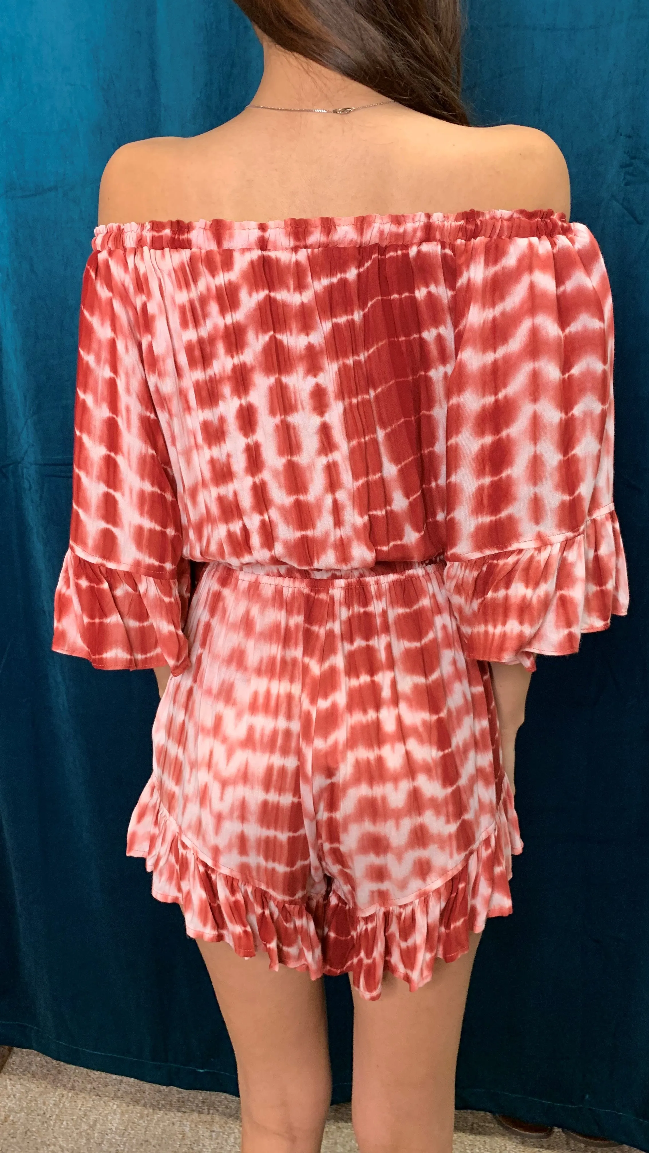 ee:some Terra Cotta Bell Sleeve Romper