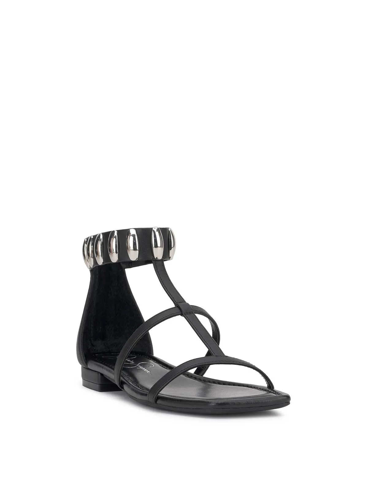 Elusta Flat Sandal in Black