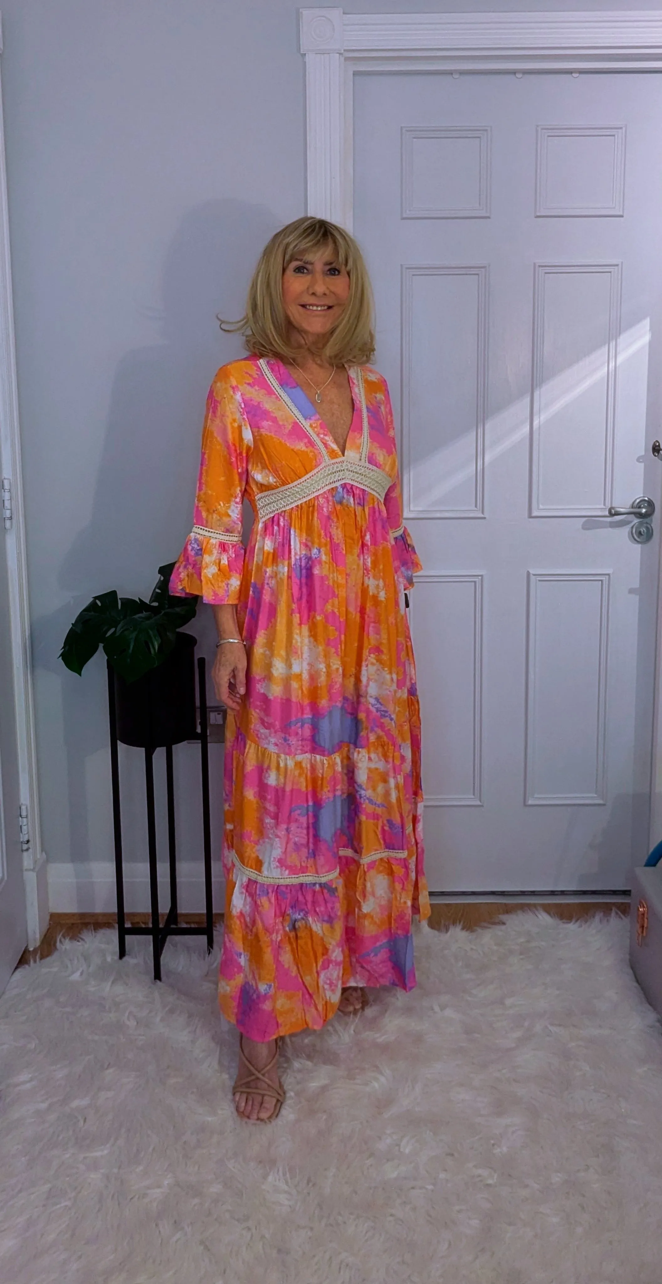 Emilie Tie-Dye Dress Pink