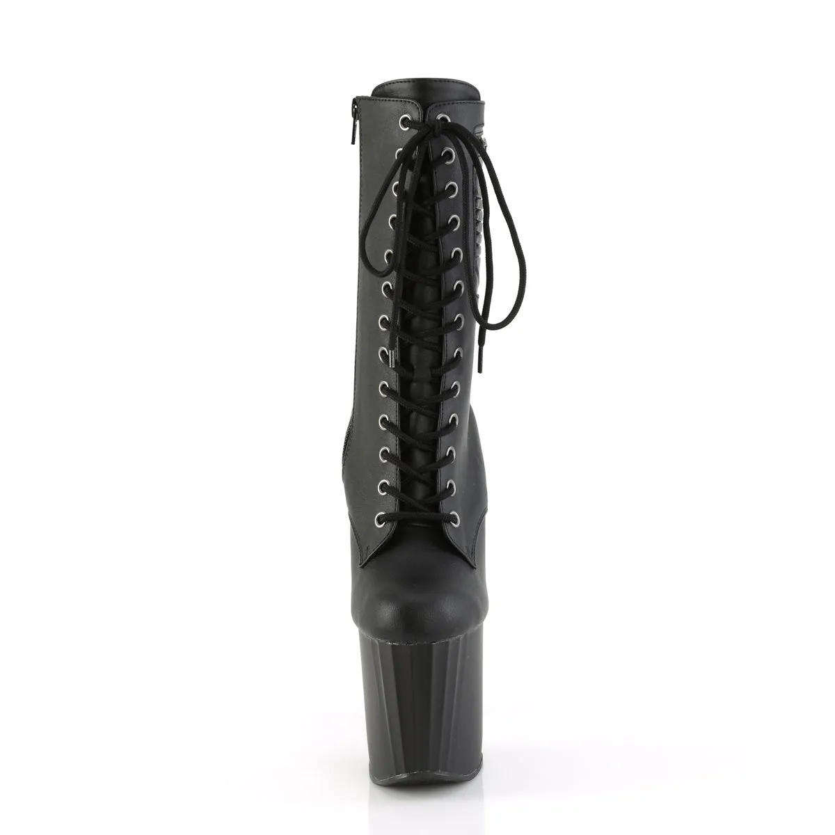 ENCHANT-1040PK Pleaser Black Faux Leather Sexy Platform Shoes (Pole Dancing Heels)