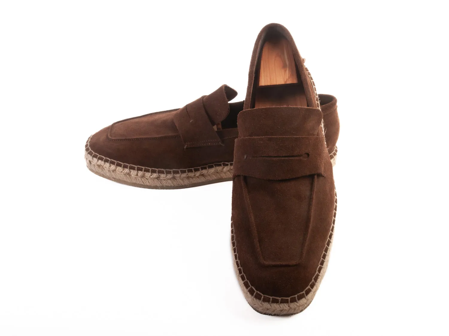 Ermenegildo Zegna Brown Suede Espadrilles