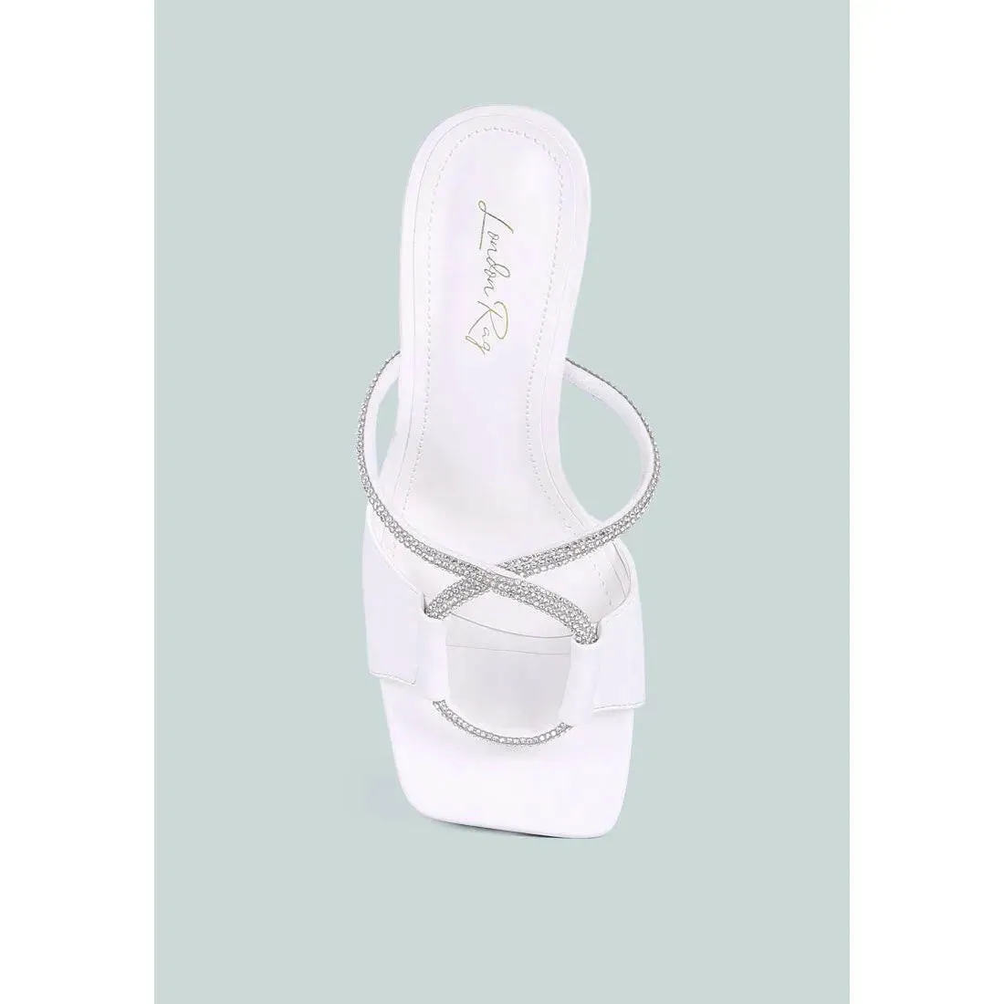 Fineapple Rhinestone Embellished Clear Sandals