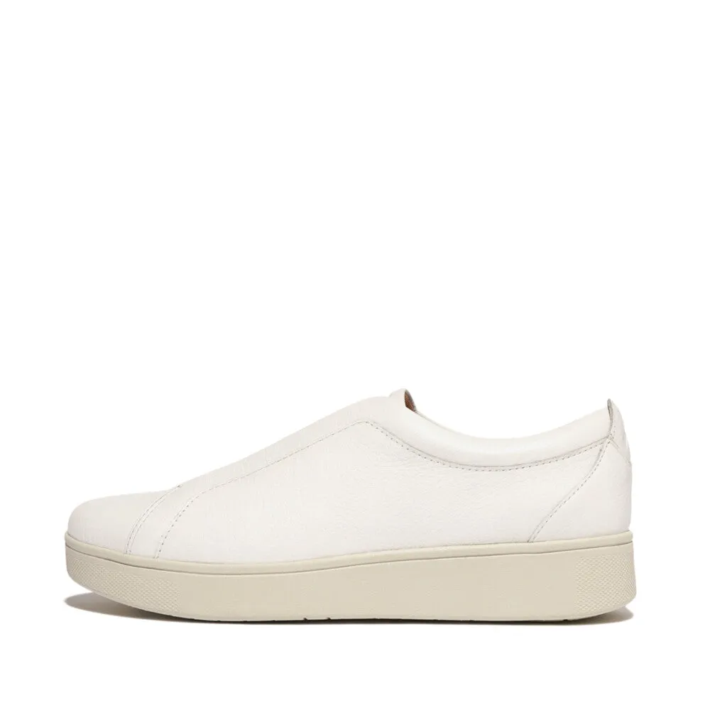 FitFlop RALLY Elastic Tumbled-Leather Slip-On Trainers