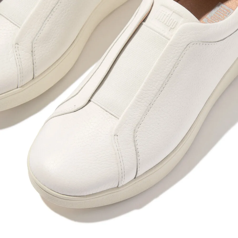 FitFlop RALLY Elastic Tumbled-Leather Slip-On Trainers