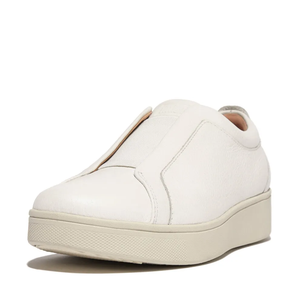 FitFlop RALLY Elastic Tumbled-Leather Slip-On Trainers
