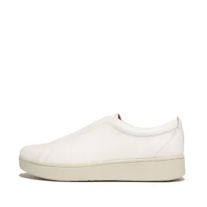 FitFlop RALLY Elastic Tumbled-Leather Slip-On Trainers