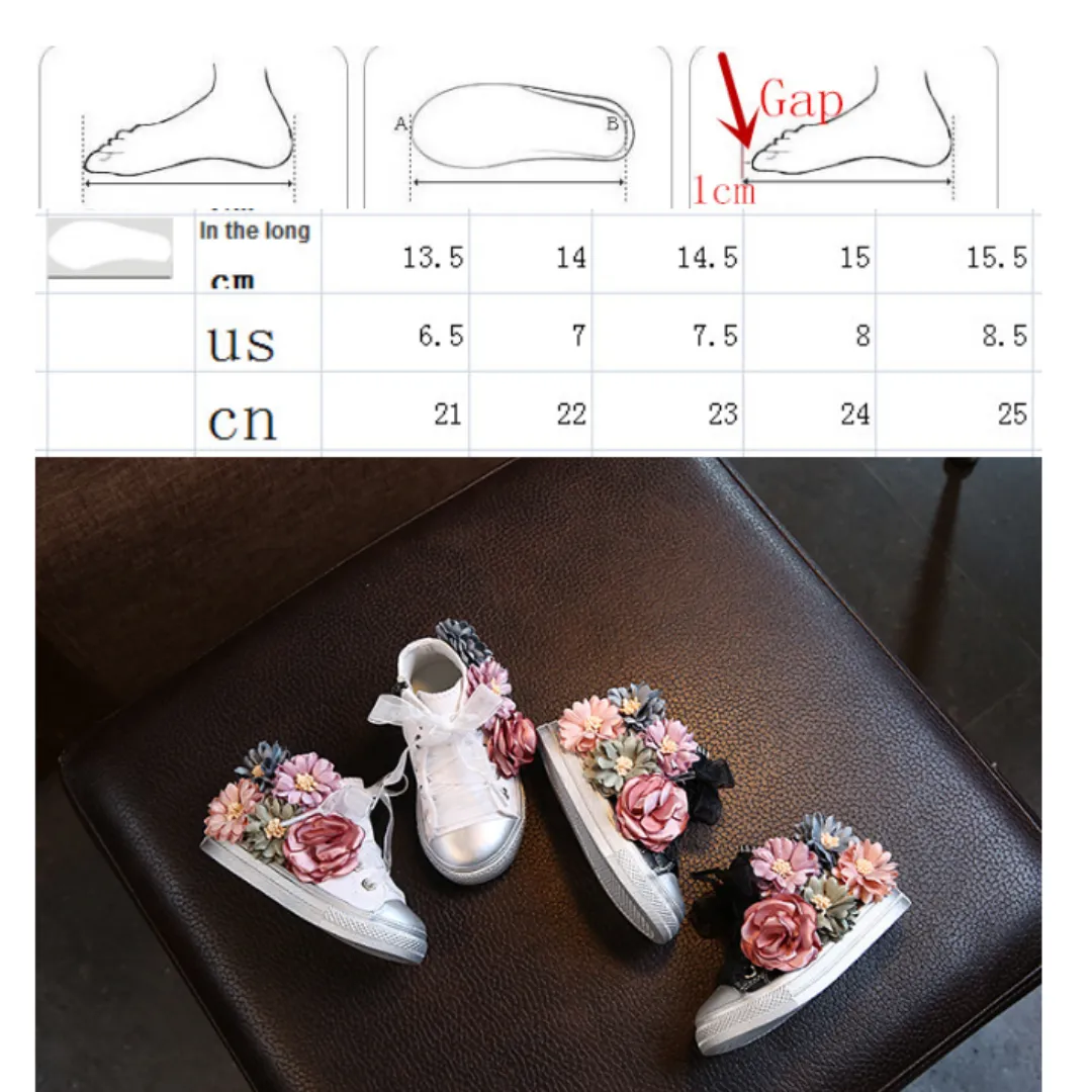 Floral Lace Up HighTops (3 Colours)