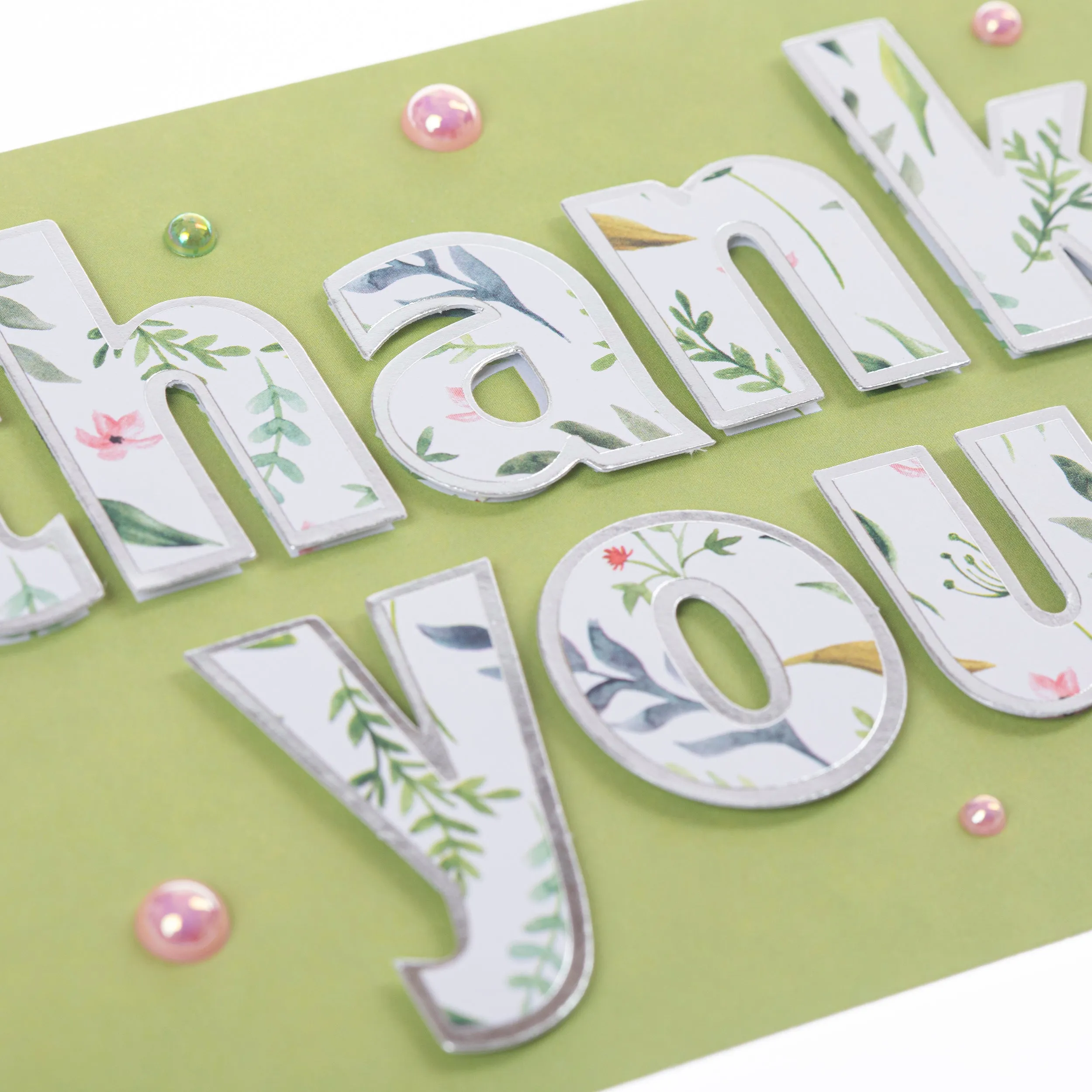 Floral Thank You Thank You Handmade Card