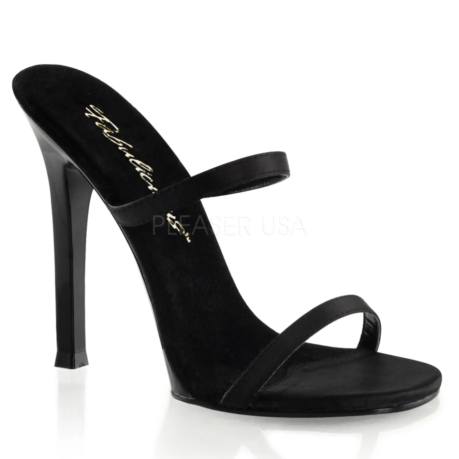 GALA-02 Fabulicious Black Satin Shoes [posing comp heels]