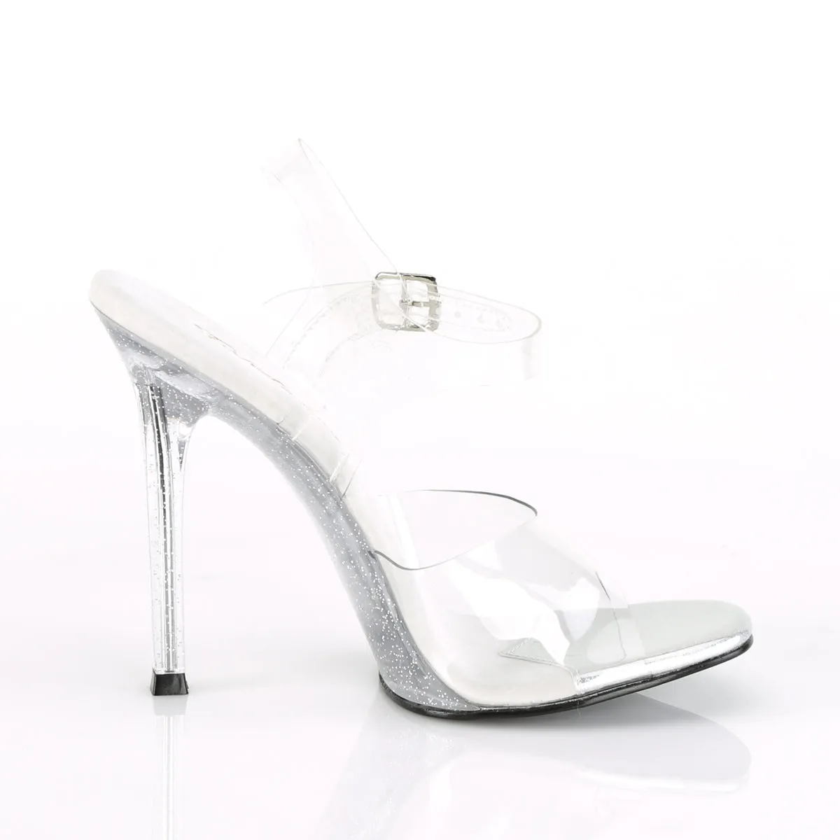 GALA-08MG Fabulicious 4 1/2" Gala Clear Sexy Shoes (Posing Shoes)