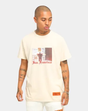 Heron Preston Dad Print Short Sleeve T-Shirt Beige