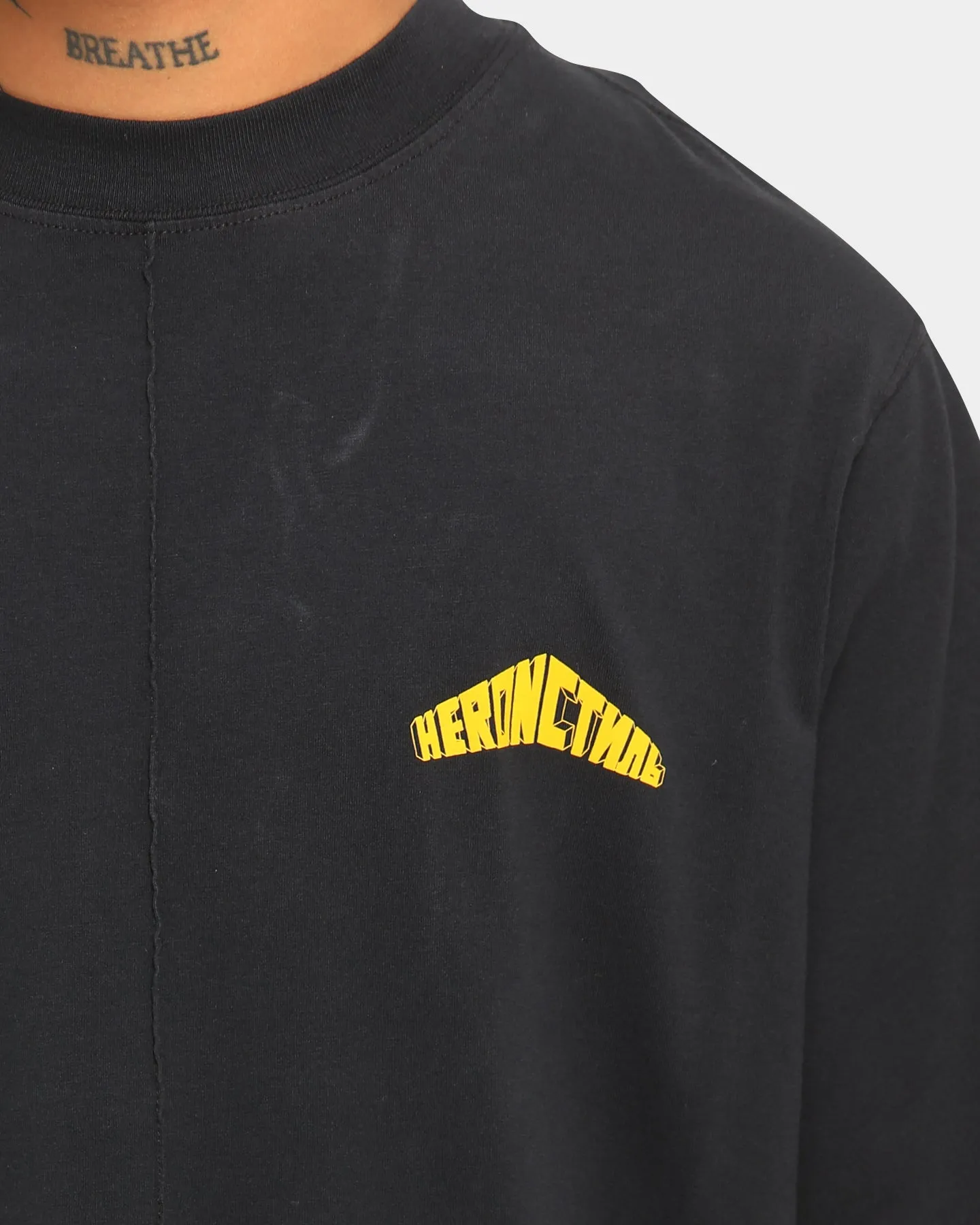 Heron Preston Oversized Style Logo Short Sleeve T-Shirt Black