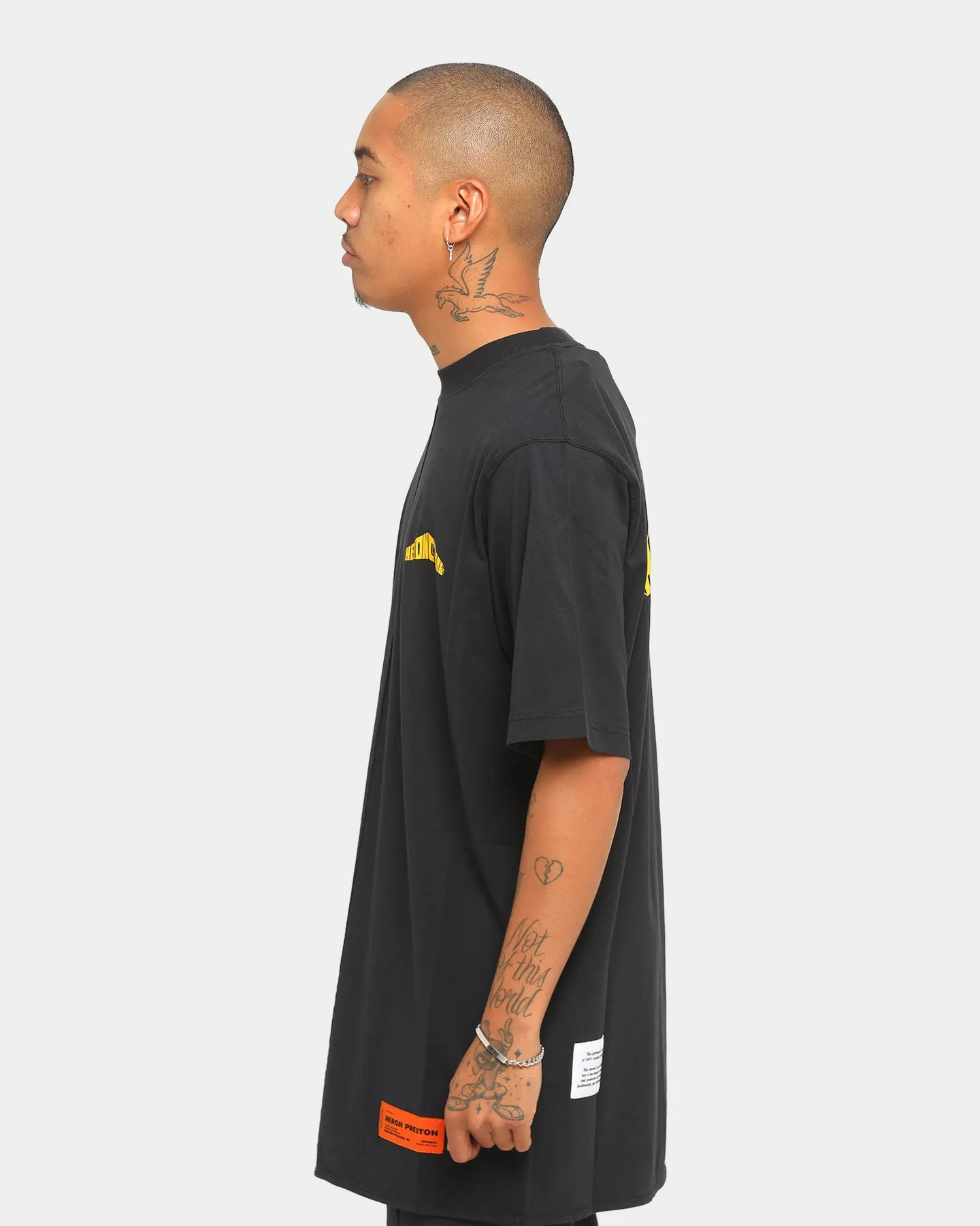 Heron Preston Oversized Style Logo Short Sleeve T-Shirt Black