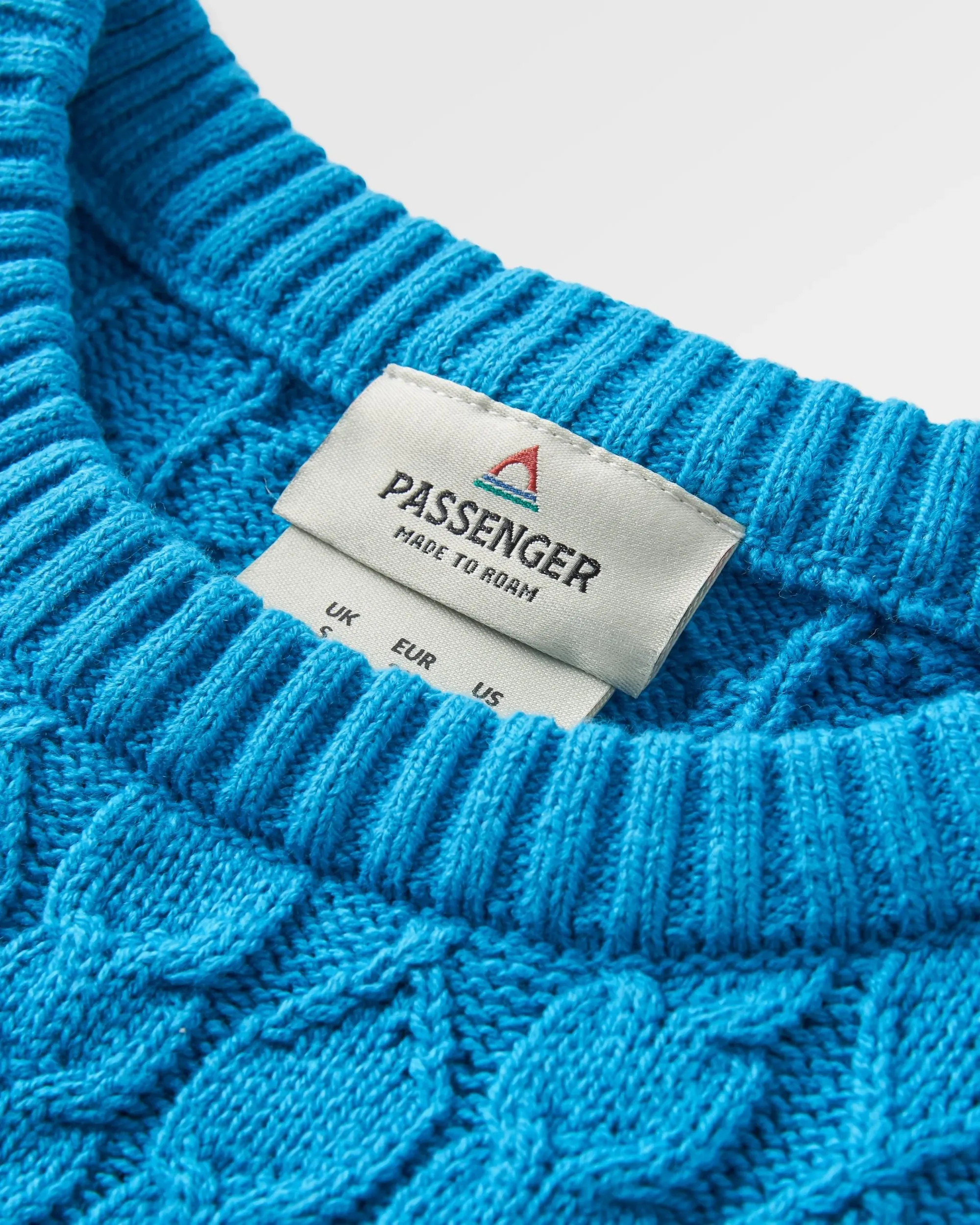 Homely Short Sleeve Knitted Jumper - Bluejay
